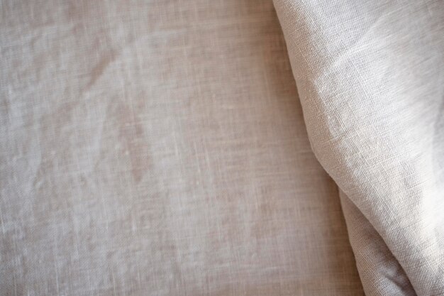 Flat lay white cloth fabric