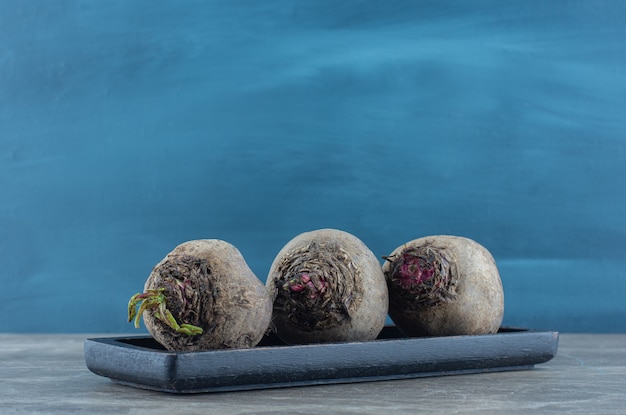 Free Photo flavorful radishes in the bowl , on the marble table. 