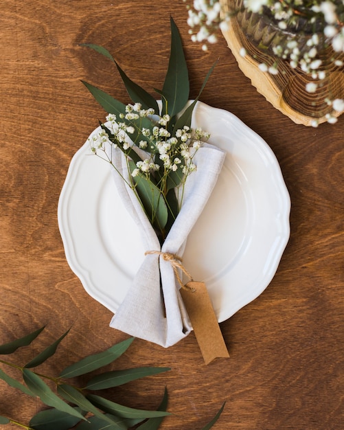 Free photo flay lay table arrangement