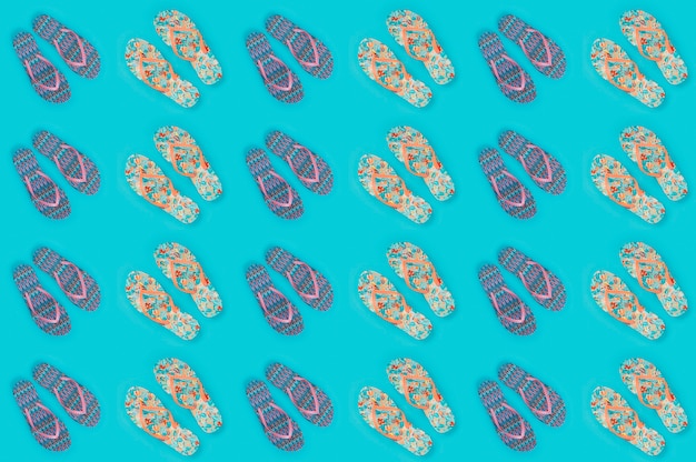 Free Photo flip flop pattern for summer