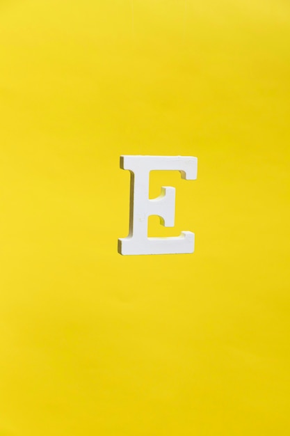 Free Photo floating letter e background concept