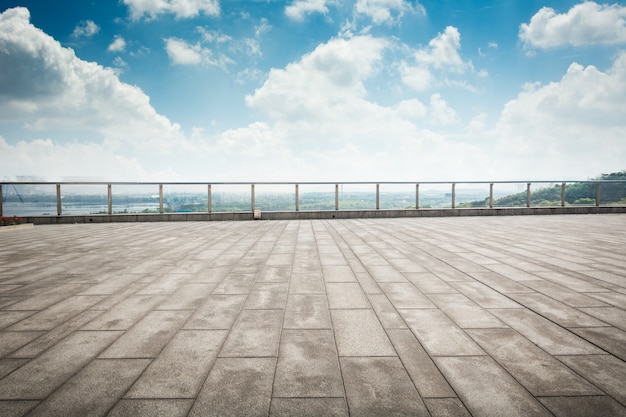 Floor with sky