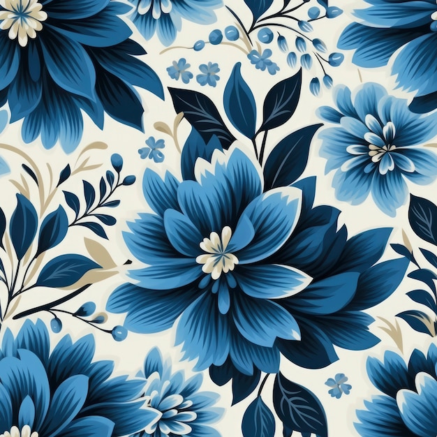 Free photo floral seamless pattern design