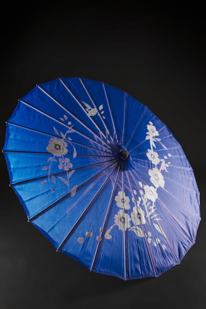 Floral wagasa umbrella in studio