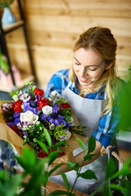 Florist at work