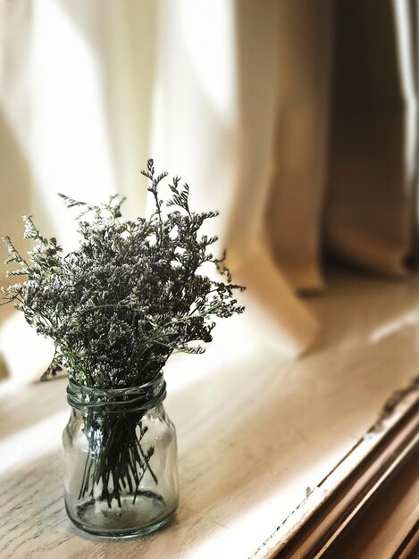 Flower in a glass jar