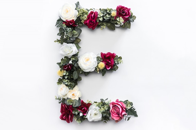 Free Photo flower letter e floral monogram free photo