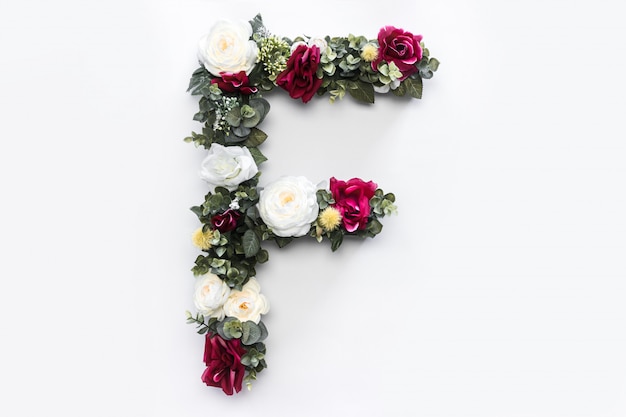 Free photo flower letter f floral monogram free photo