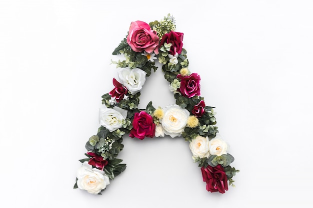 Free Photo flower letter a floral monogram free photo