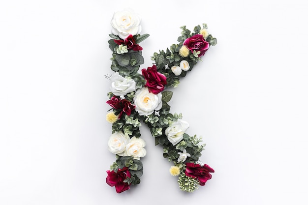 Free photo flower letter k floral monogram free photo