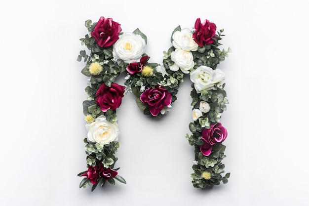 Free Photo flower letter m floral monogram free photo