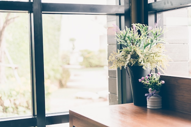 Flower vase decoration interior