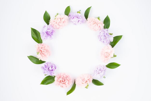 Flower wreath in pastel colours