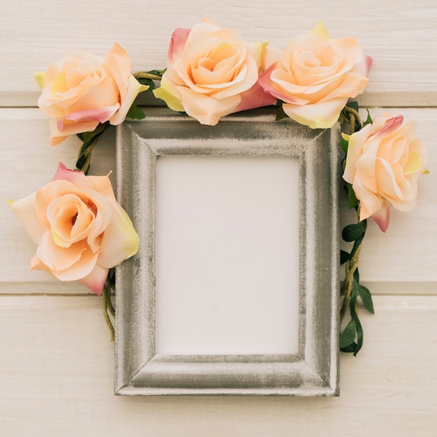 Free photo flowers around the frame