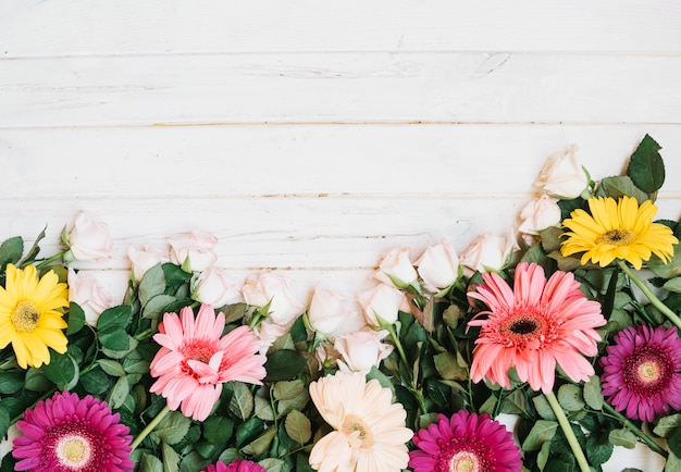 Free photo flowers assortment on table