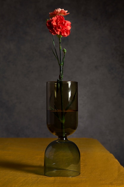 Free photo flowers vase still like in baroque style