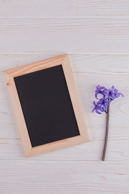 Flowers with a blackboard