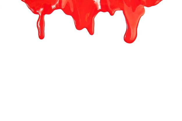 Free Photo flowing red paint