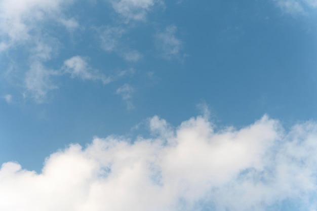 Fluffy clouds on a blue sky