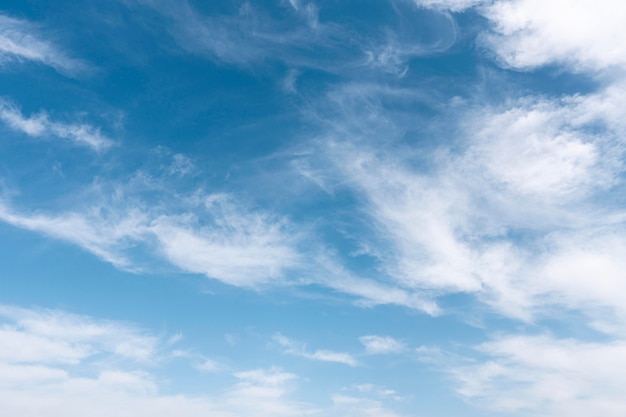 Fluffy clouds on a windy sky