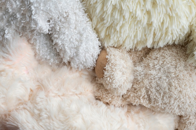 Free Photo fluffy toy texture close up