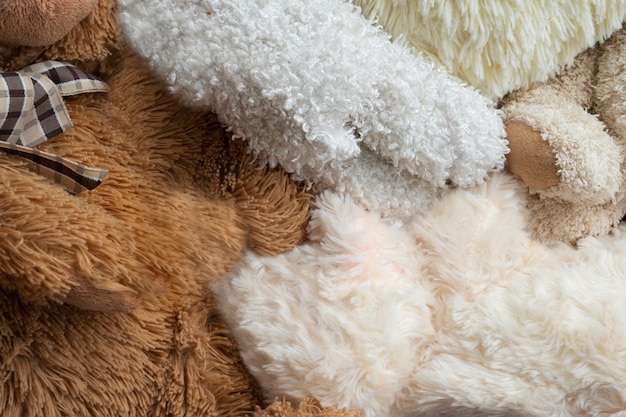 Free photo fluffy toy texture close up