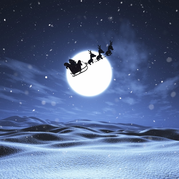 Free Photo flying santa claus