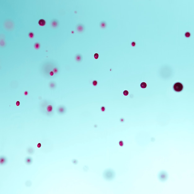 Free photo focused and defocused small spheres of abstract blood