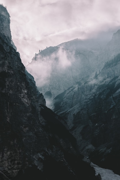 Fog-covered Mountains