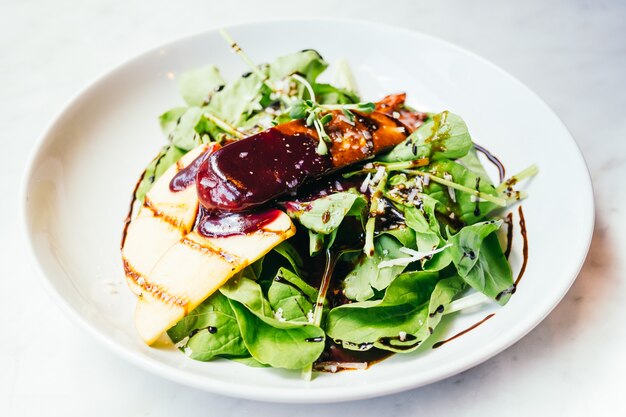 Foie gras with vegetable salad