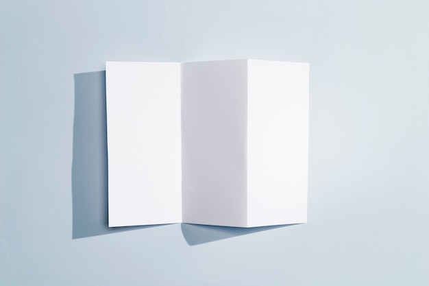 Free Photo foldable booklet from white paper top view