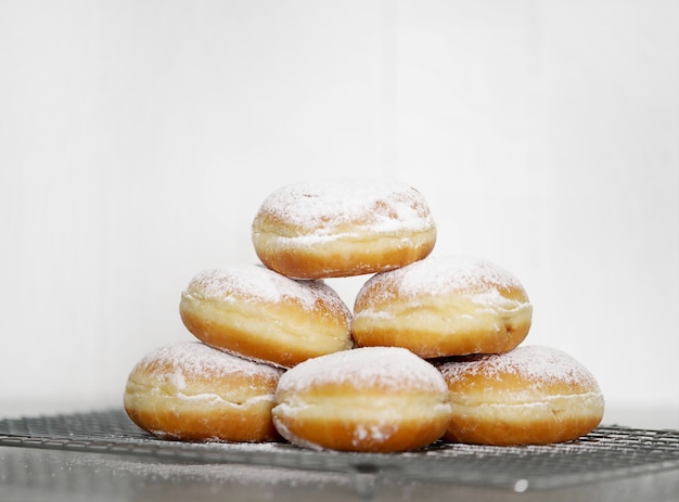 Free Photo food. freshly baked doughnuts on the table