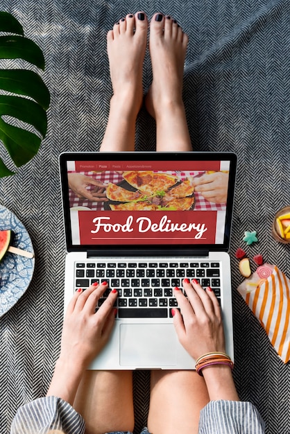 Food Order Pizza Online Internet Concept