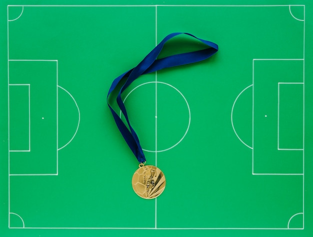 Free Photo football composition with medals