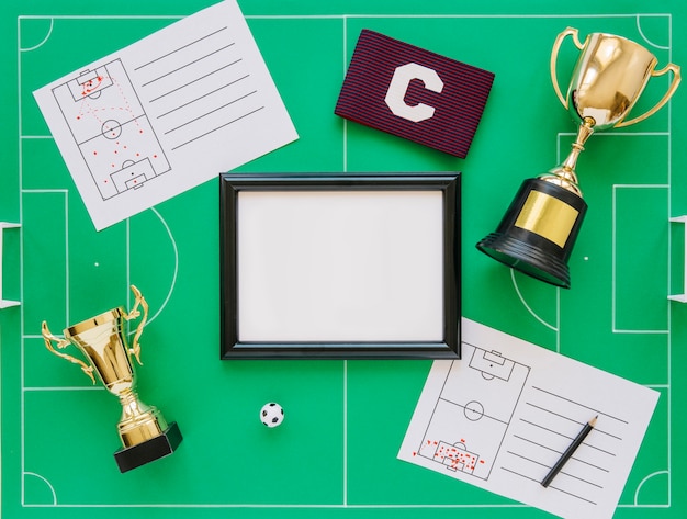 Free Photo football concept with frame