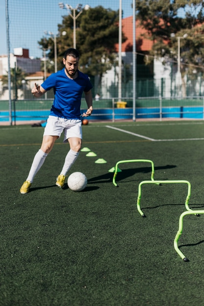 Football player training