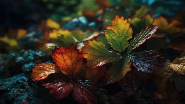 Forest leaves mix Ai Generated Image