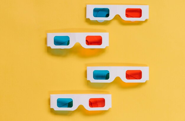 Four 3d glasses