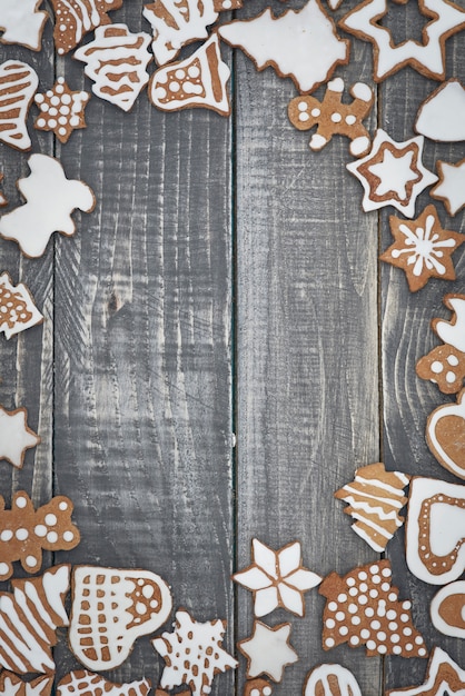 The frame from christmas gingerbreads