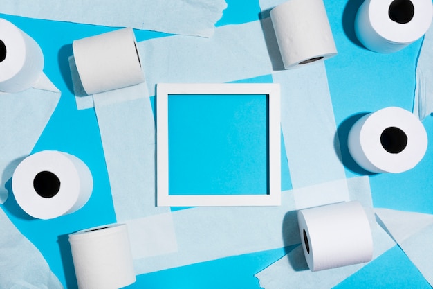 Free Photo frame of toilet paper sheet