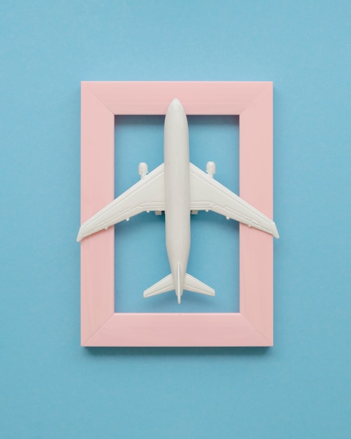 Free photo frame with airplane on top