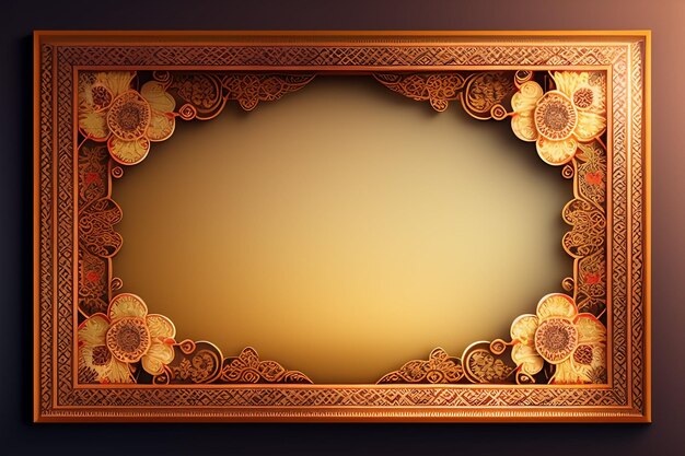 A frame with flowers on it that says golden