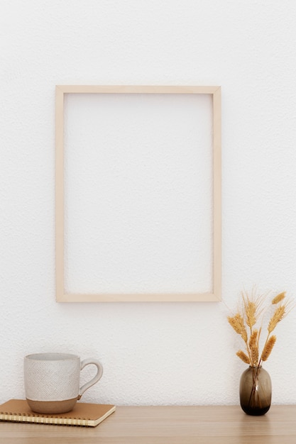 Frame with ornamental elements arrangement