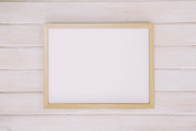 Frame on wooden surface