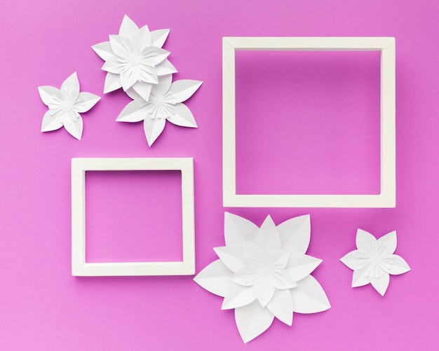 Free photo frames and paper flowers ornaments