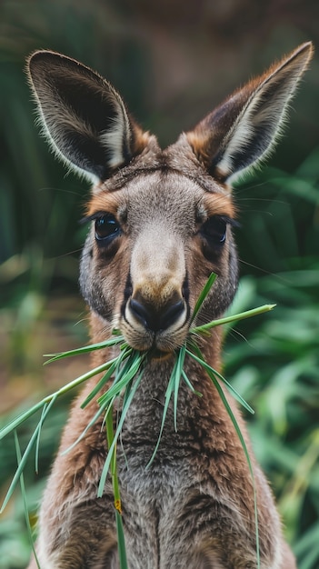 Free kangaroo in the wild