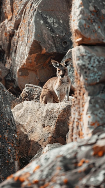 Free Photo free kangaroo in the wild