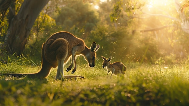 Free photo free kangaroo in the wild