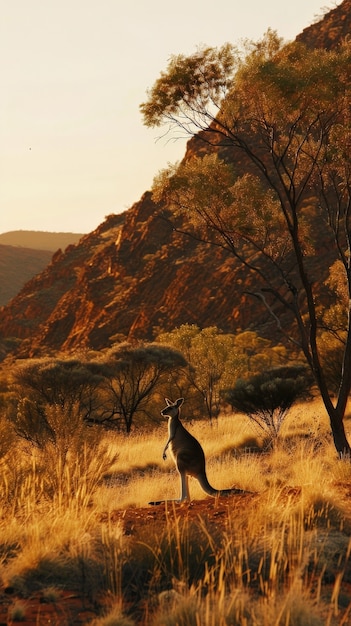 Free photo free kangaroo in the wild