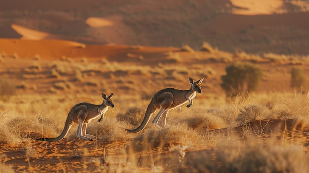 Free kangaroo in the wild